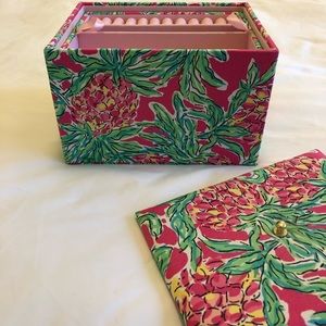 Lily Pulitzer Pink and Green Pattern Jewelry Box